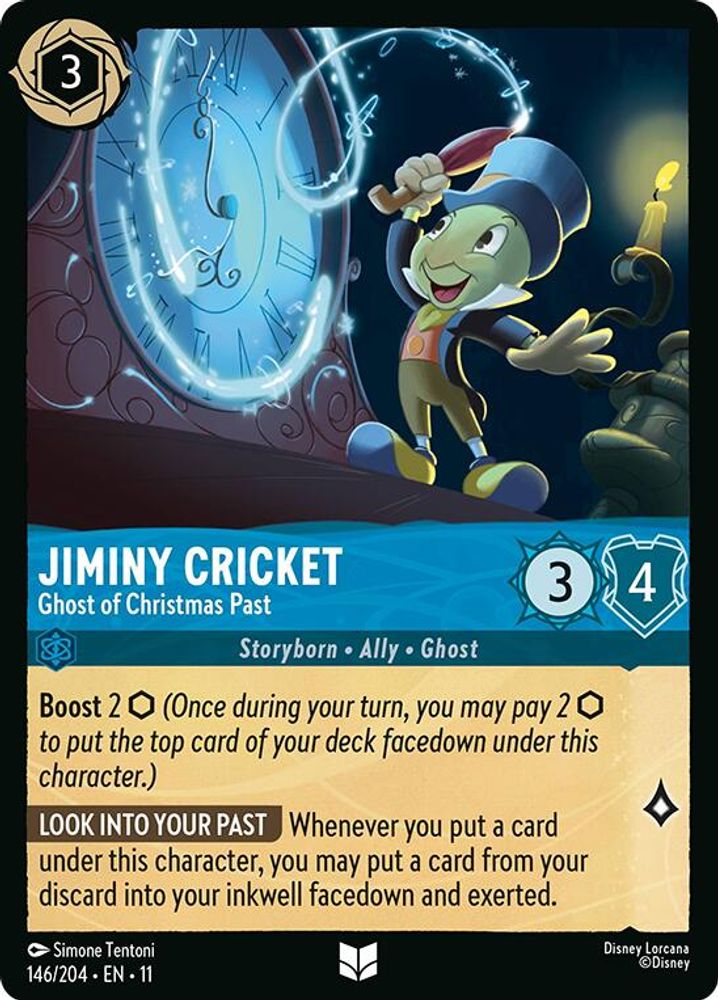 Jiminy Cricket - Ghost of Christmas Past card