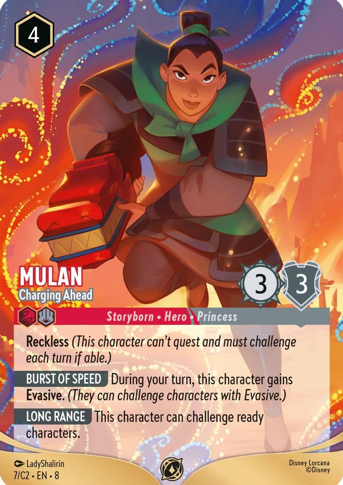 Mulan - Charging Ahead card