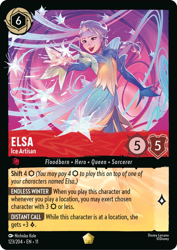 Elsa - Ice Artisan card