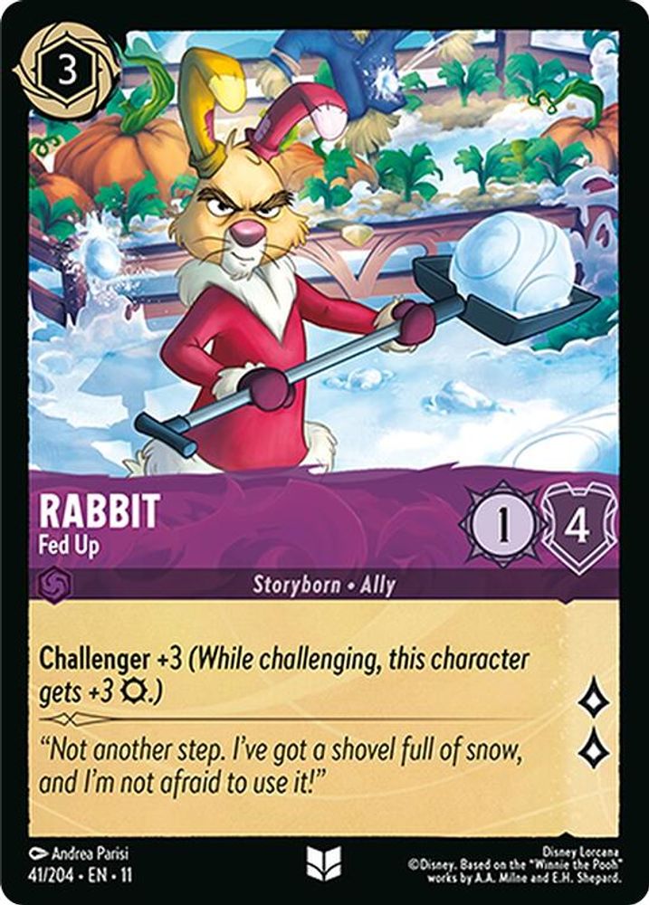 Rabbit - Fed Up card