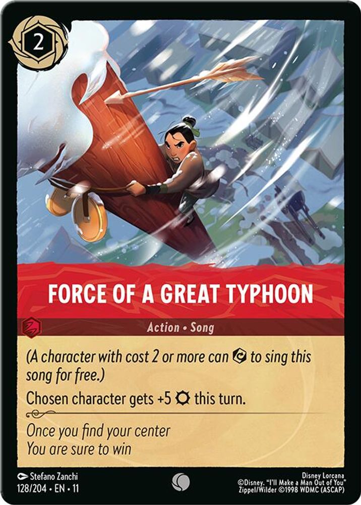 Force of a Great Typhoon card