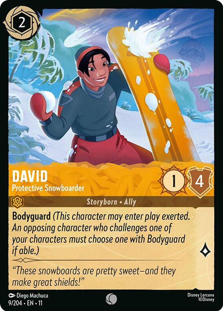David - Protective Snowboarder card