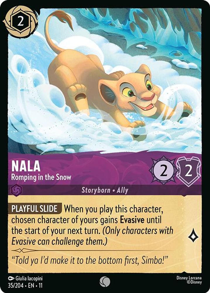 Nala - Romping in the Snow card