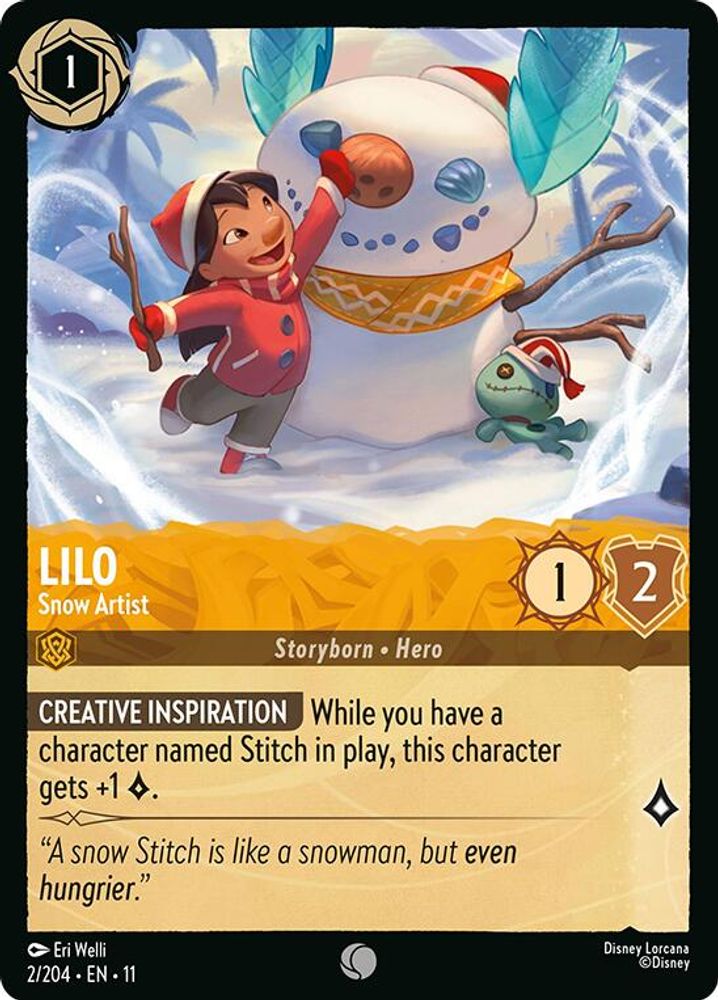 Lilo - Snow Artist card