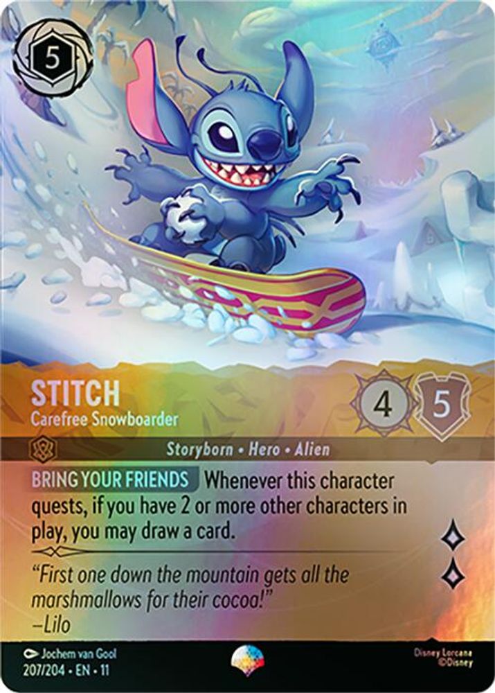 Stitch - Carefree Snowboarder (Epic) card