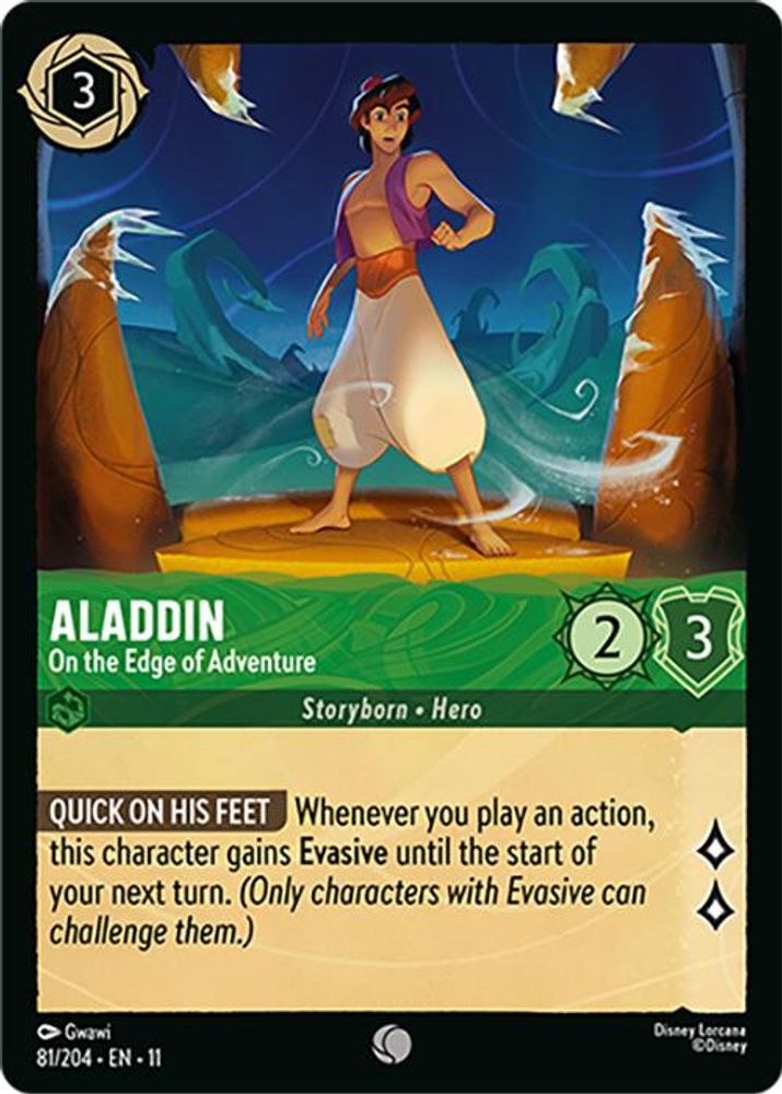 Aladdin - On the Edge of Adventure card