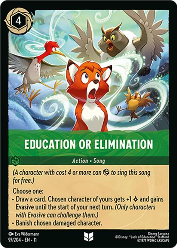 Education or Elimination card