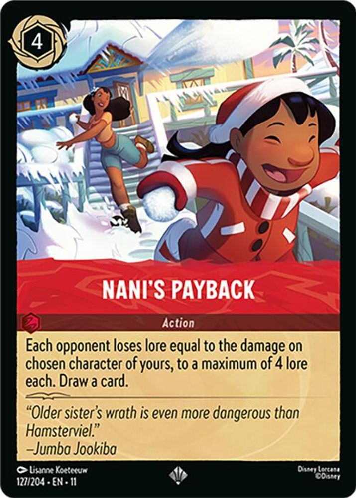 Nani's Payback card