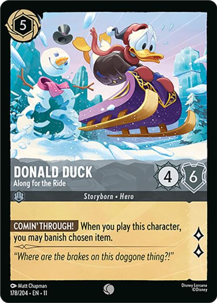 Donald Duck - Along for the Ride card