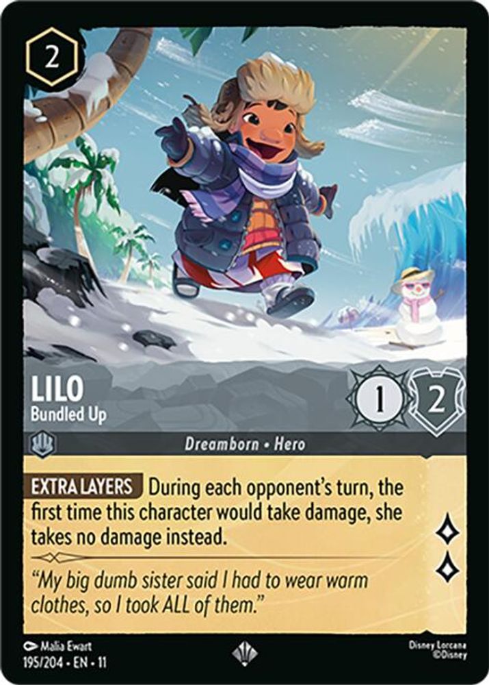 Lilo - Bundled Up card