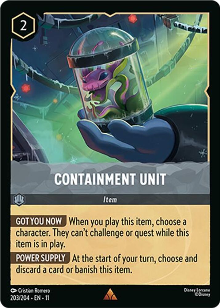 Containment Unit card