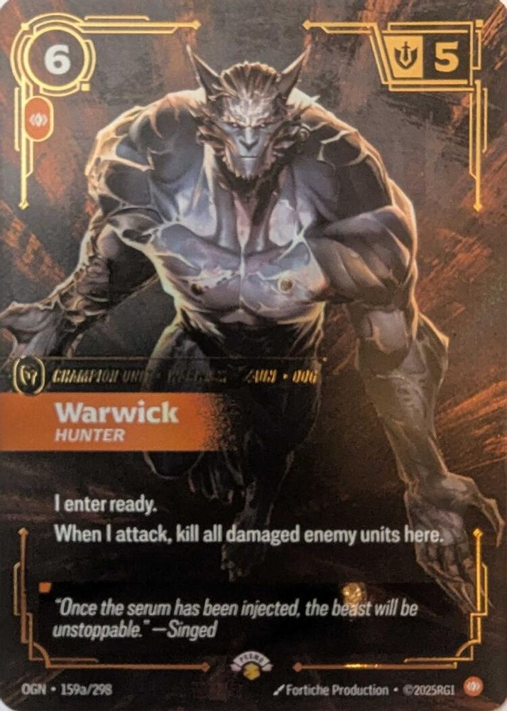 Warwick - Hunter card