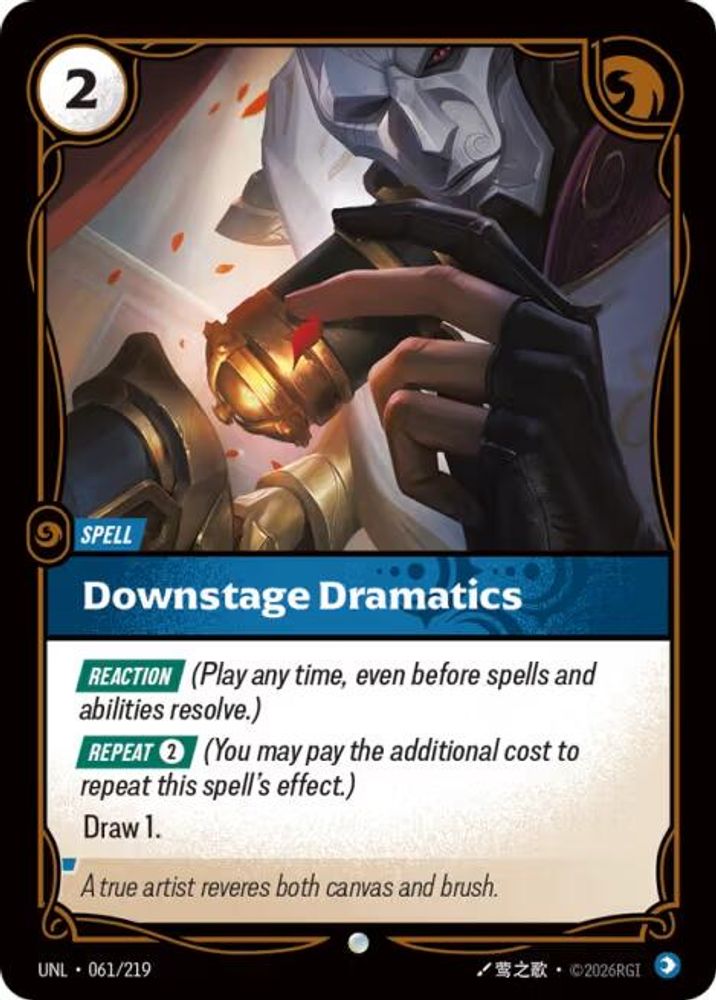 Downstage Dramatics card