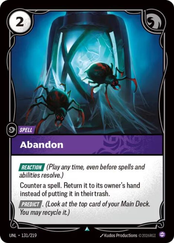 Abandon card
