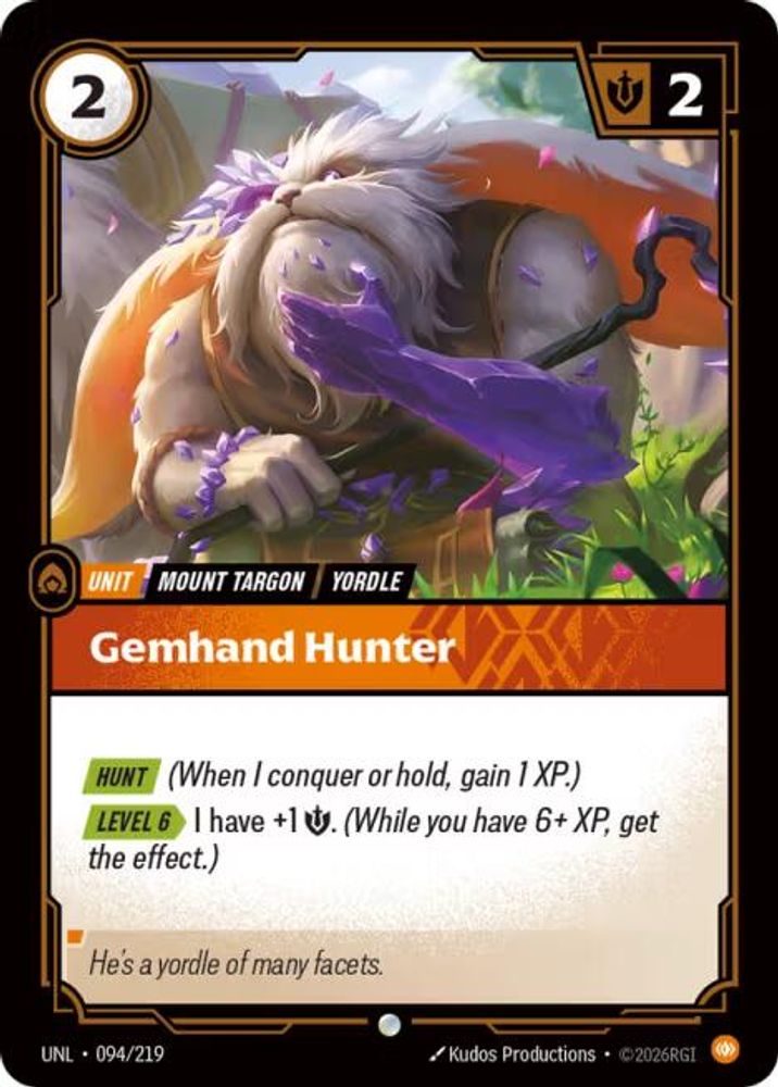 Gemhand Hunter card