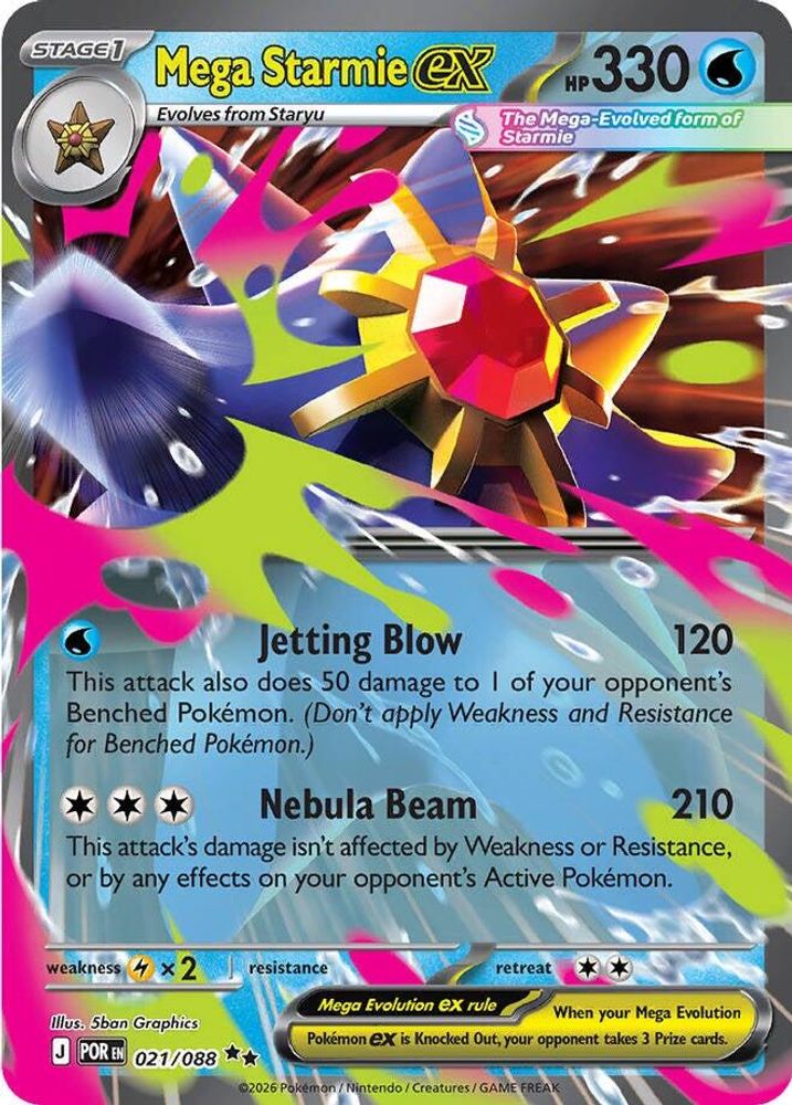 Kortet Mega Starmie ex