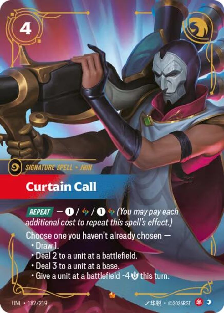 Curtain Call card
