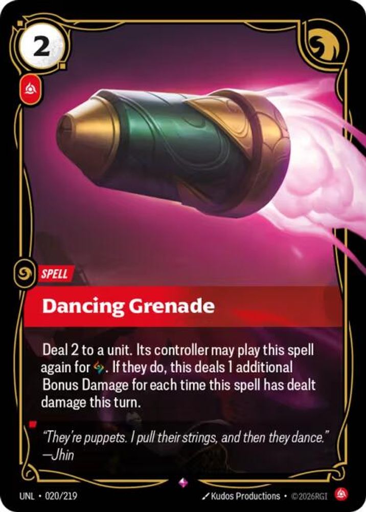 Dancing Grenade card