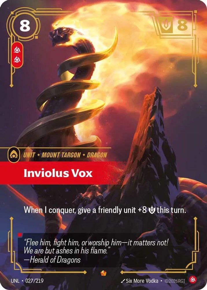 Inviolus Vox card