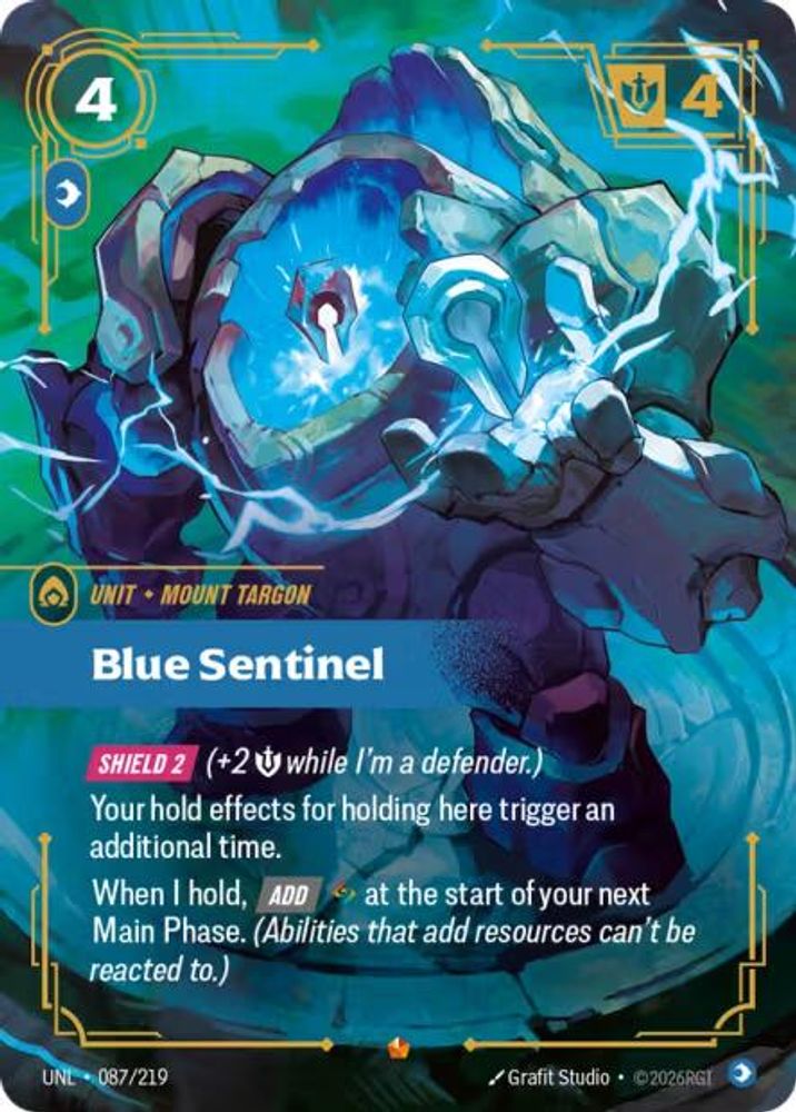 Blue Sentinel card