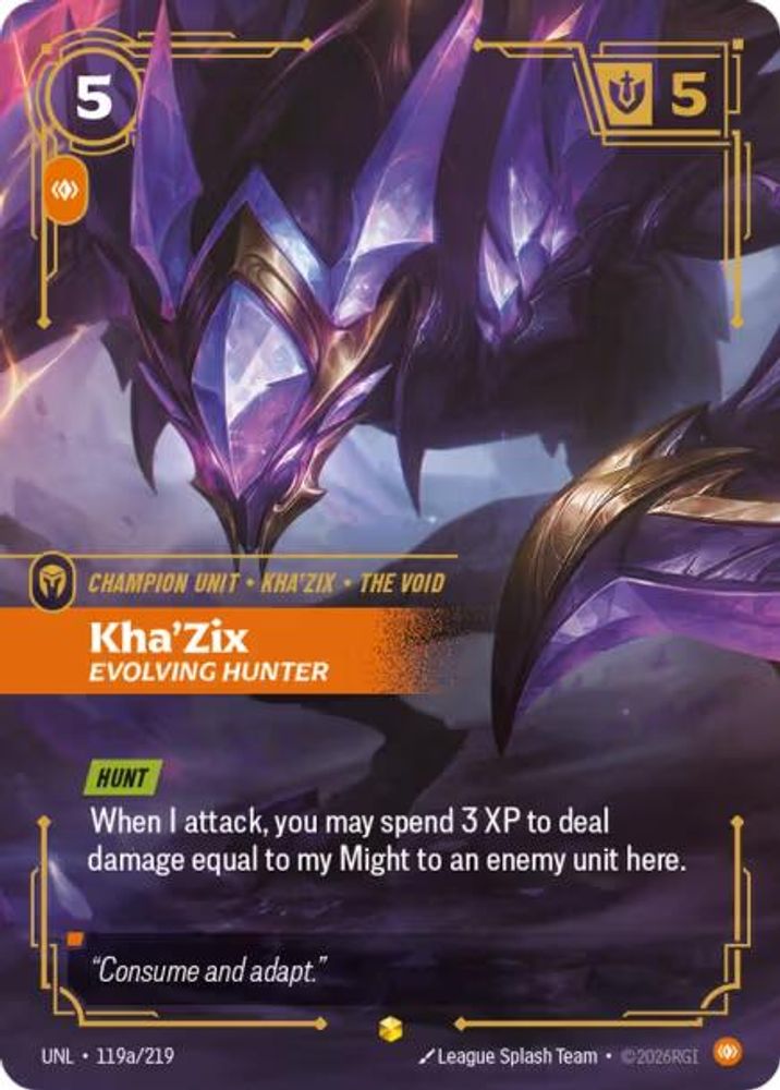 Kha'Zix - Evolving Hunter (Alternate Art) card