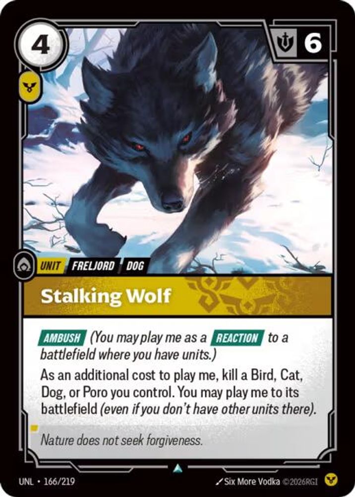 Stalking Wolf card