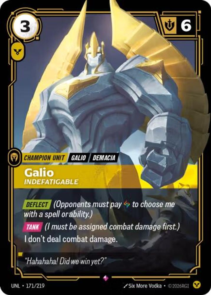 Galio - Indefatigable card