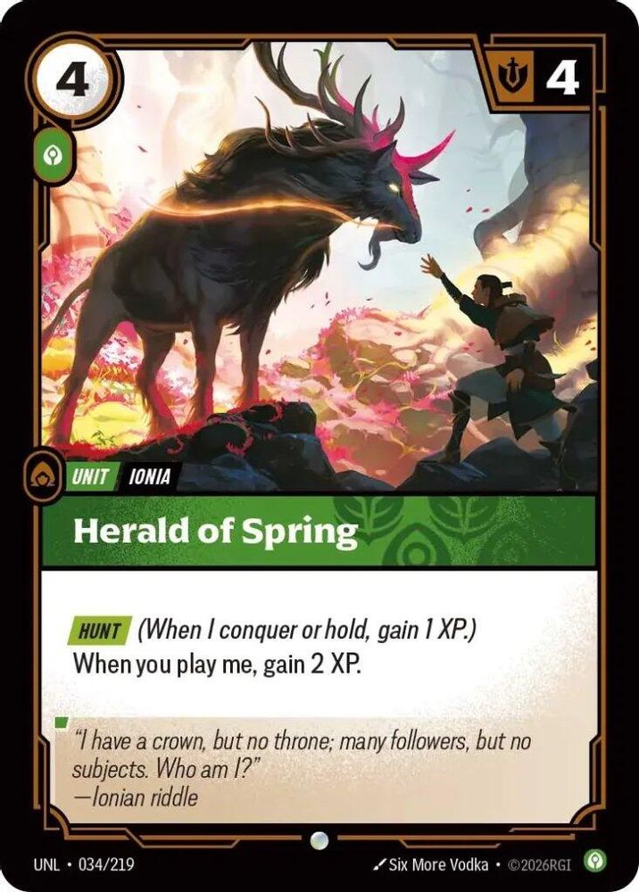 Herald of Spring card