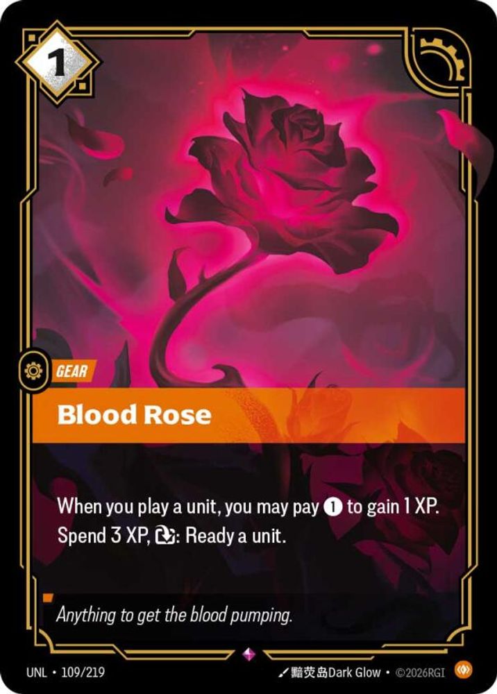 Blood Rose card