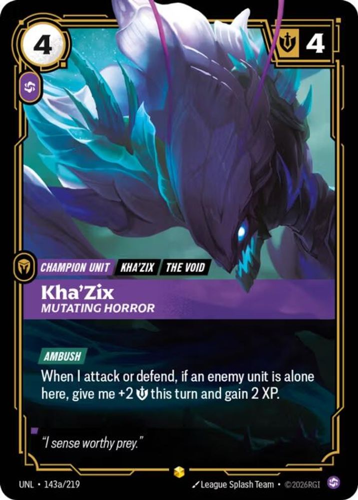 Kha'Zix - Mutating Horror (Alternate Art) card