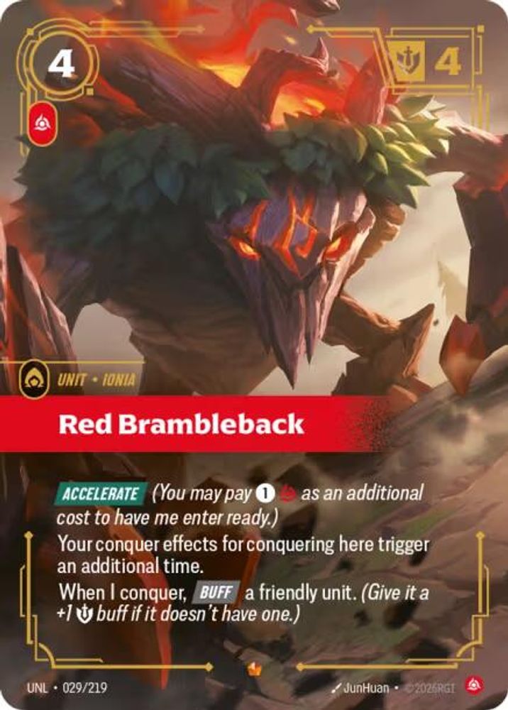 Red Brambleback card