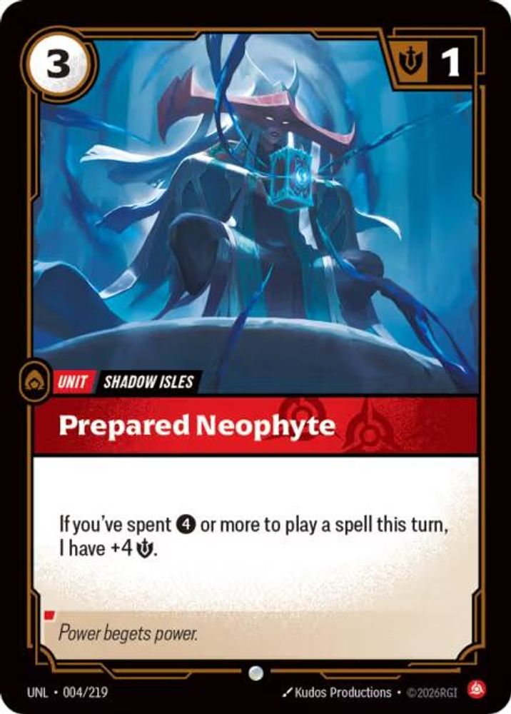 Prepared Neophyte card