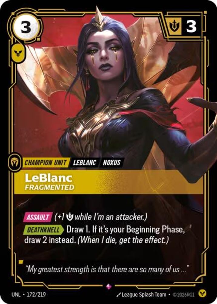 LeBlanc - Fragmented card