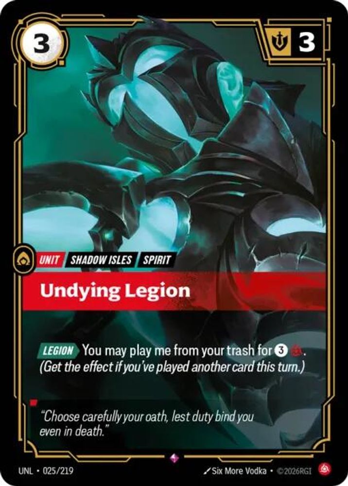 Undying Legion card