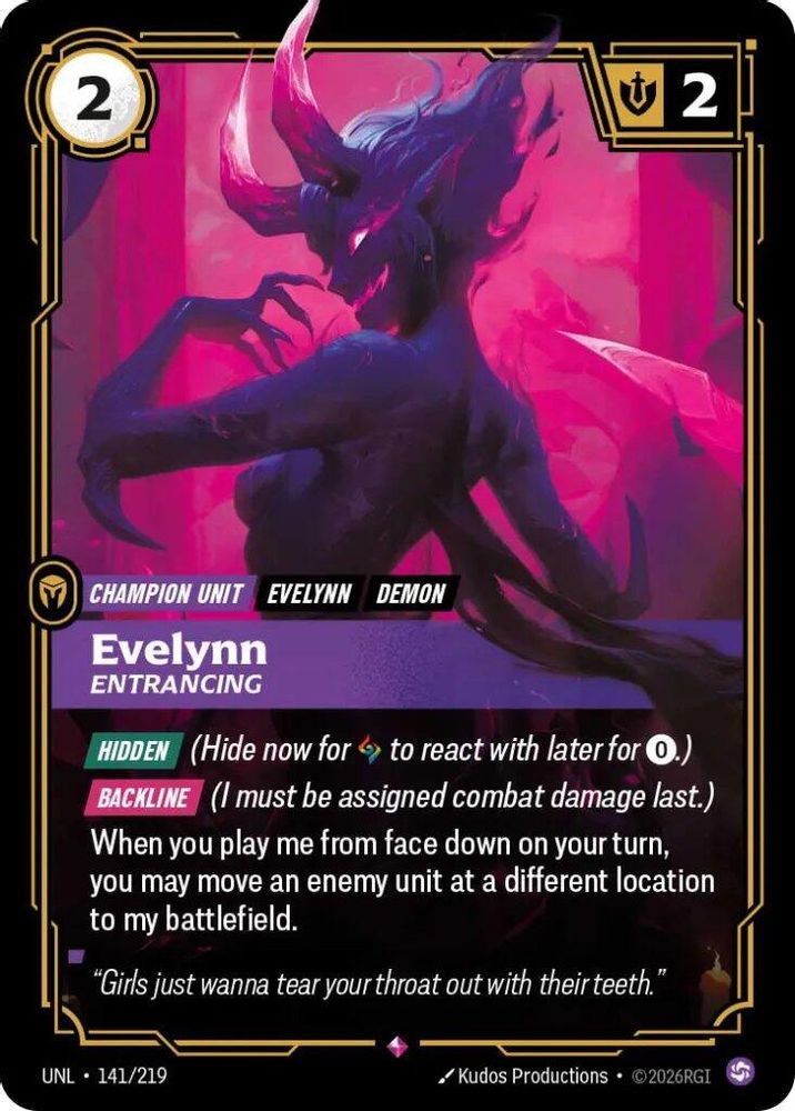Evelynn - Entrancing card