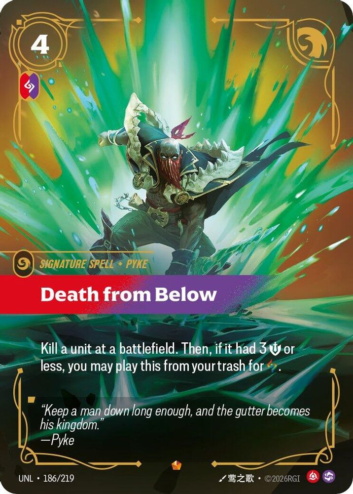 Death from Below card