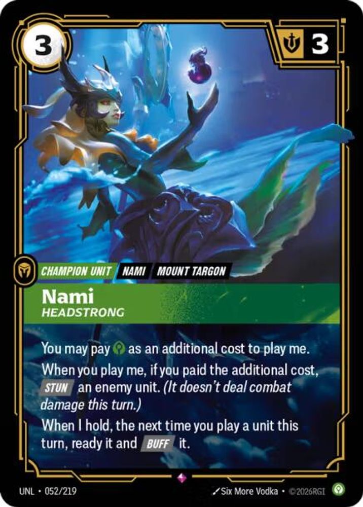 Nami - Headstrong card