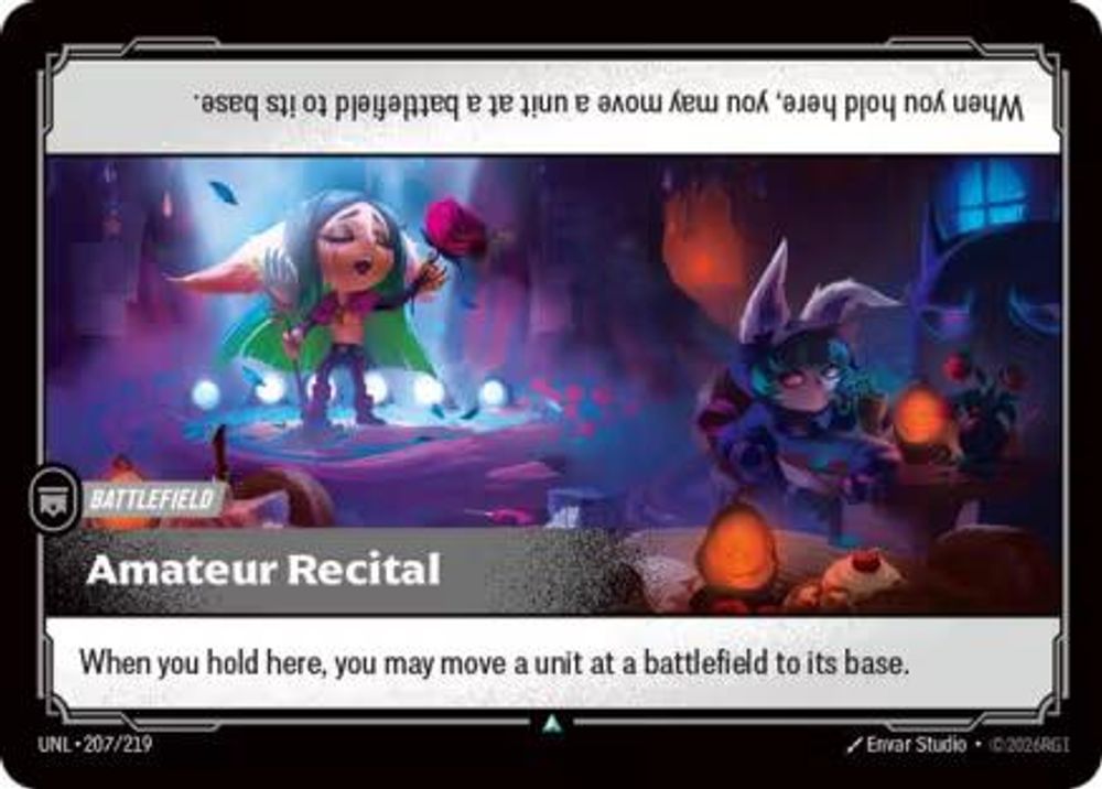 Amateur Recital card