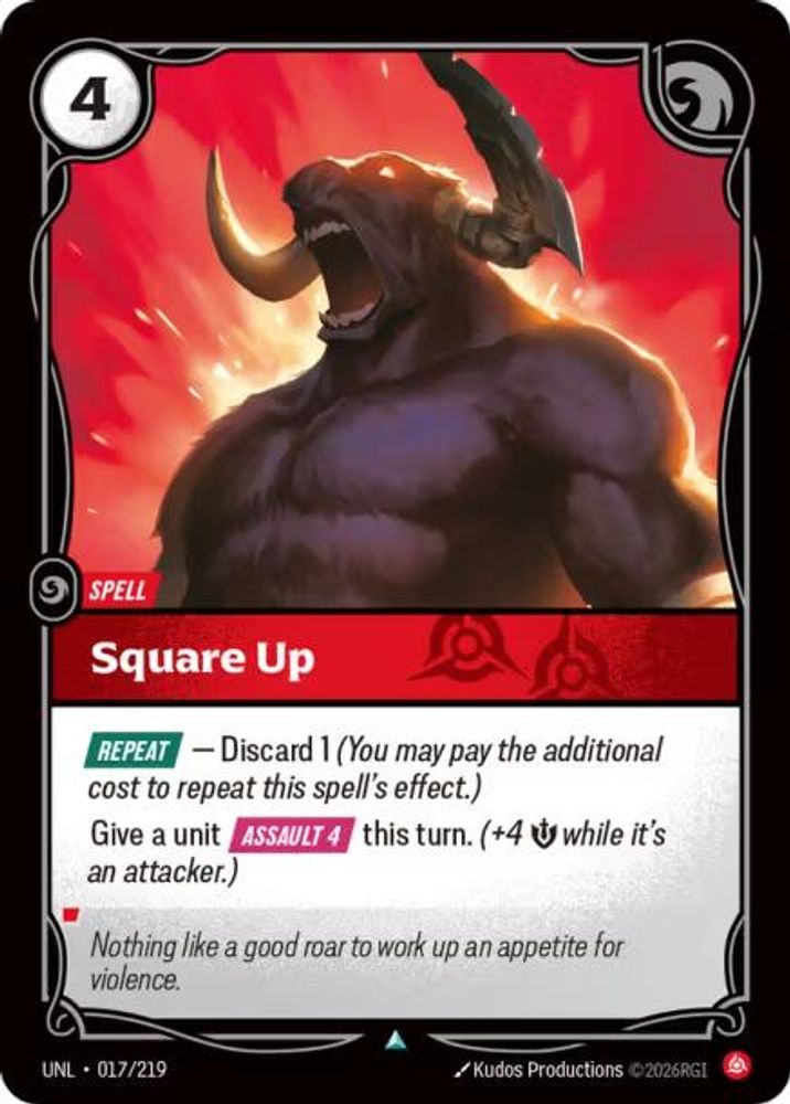 Square Up card