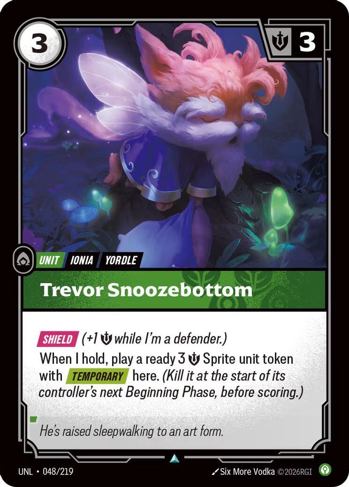 Trevor Snoozebottom card