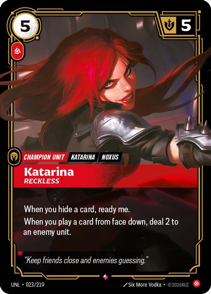 Katarina - Reckless card