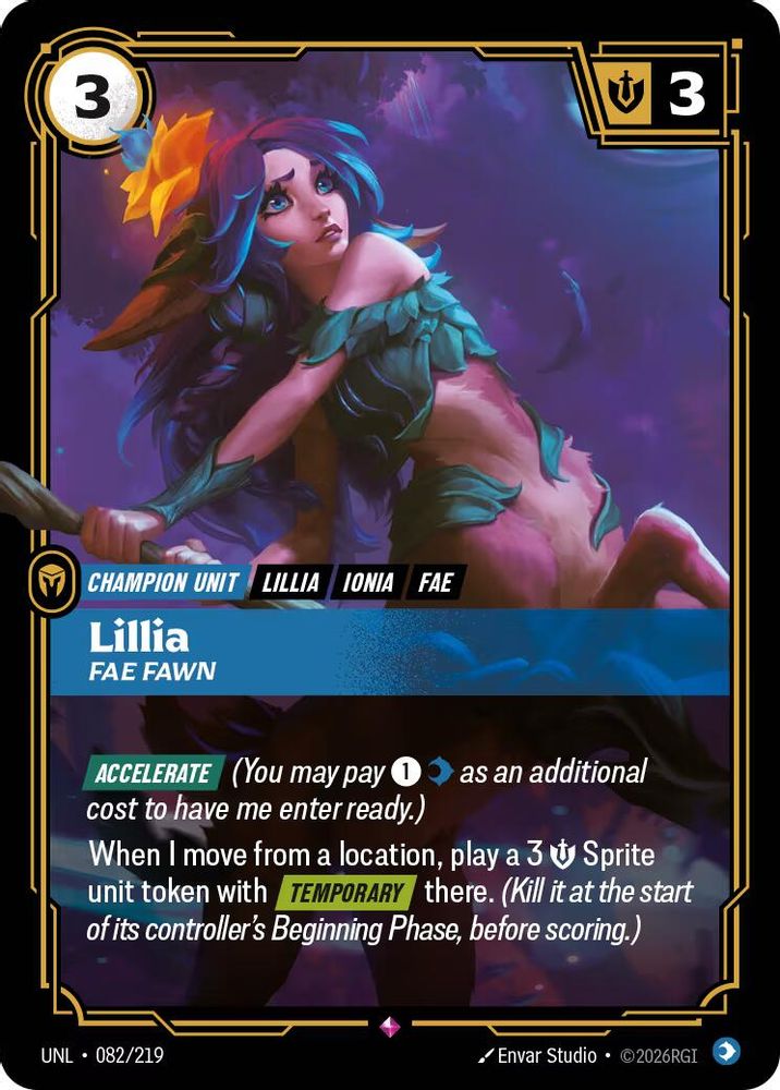 Lillia - Fae Fawn card