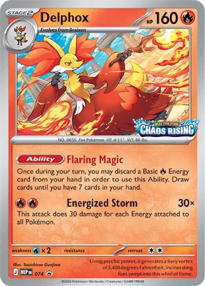 Delphox — Mega Evolution Black Star Promos #074