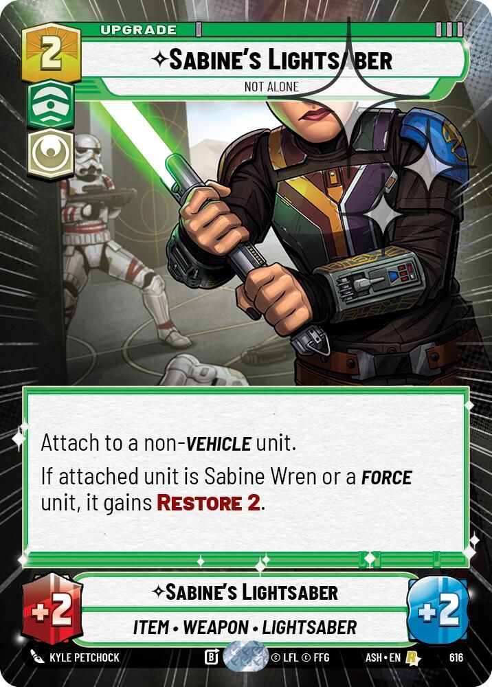 Sabine's Lightsaber - Not Alone (Hyperspace Foil)