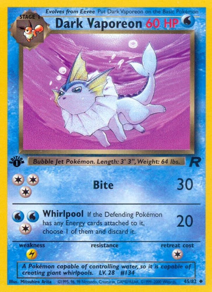 Kortet Dark Vaporeon