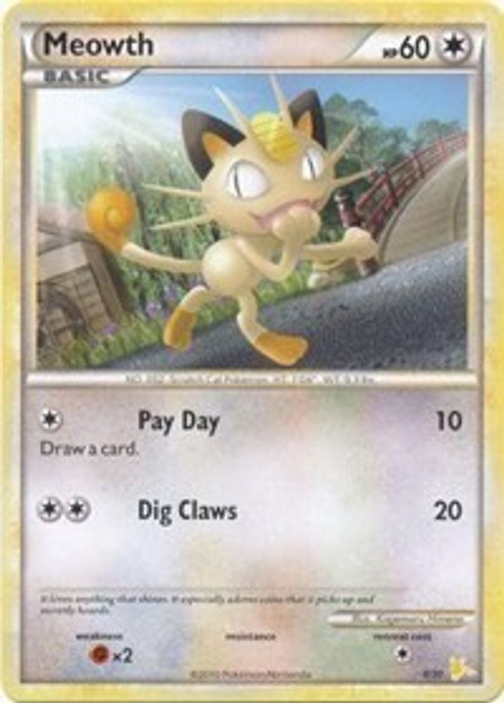 Meowth — HGSS Trainer Kit: Gyarados & Raichu #4/30