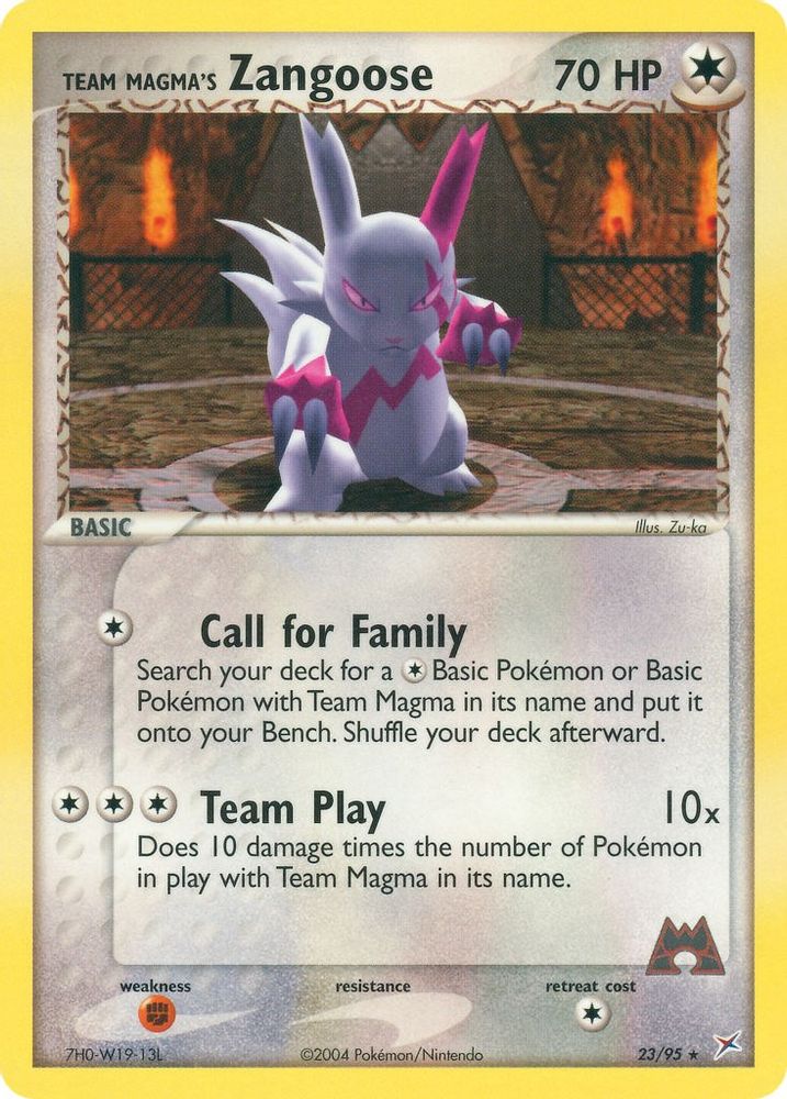 Kortet Team Magma's Zangoose