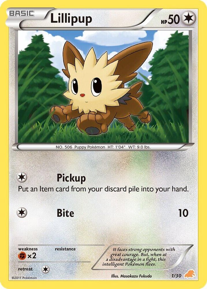 Lillipup — BW Trainer Kit: Excadrill & Zoroark #1/30