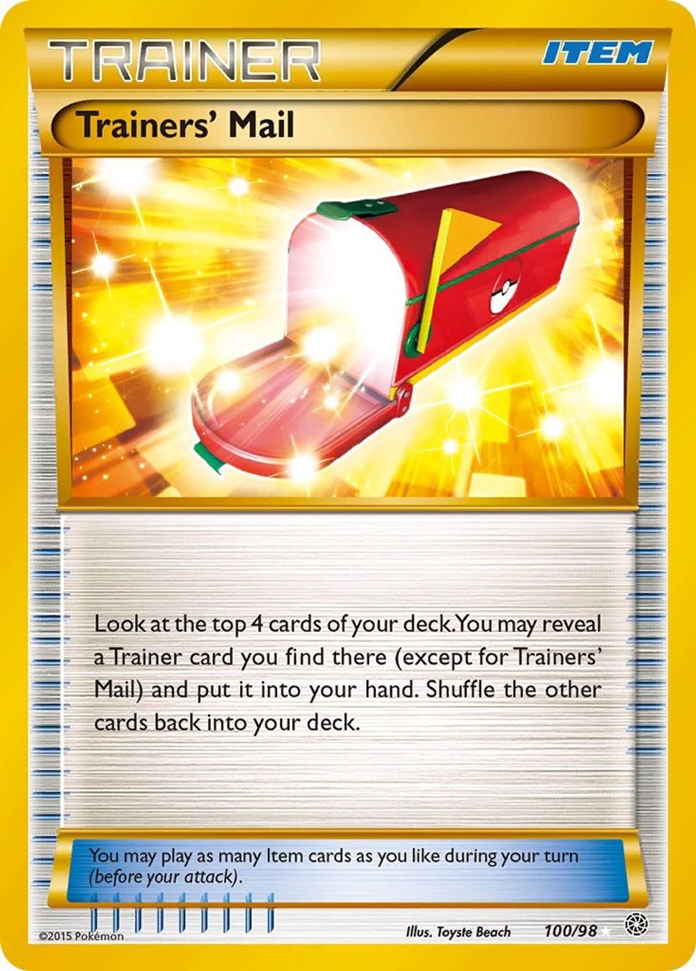Trainers' Mail (Secret) — XY - Ancient Origins