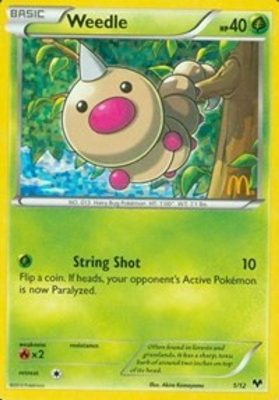 Weedle - 1/12 — McDonald's Promos 2014